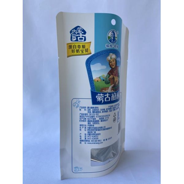 Metalised Stand Up Food Pouches Clear Window Kraft Paper Food Bag