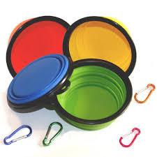 Easy To Take Out Collapsible Dog Bowl Silicone Waterproof With Color Matched