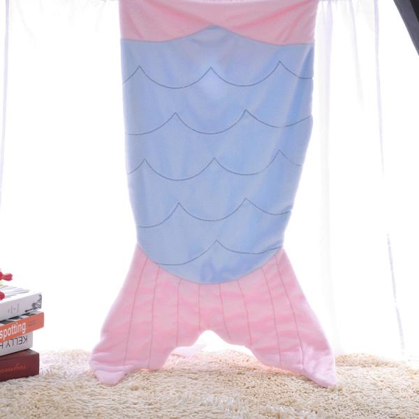 Mermaid Tail Animal Tail Blanket Customized Double Sided Polyester Cozy Fleece Blanket