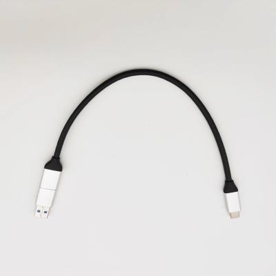 Suporte à personalização de cabos USB Tipo C do sexo masculino para o Tipo C e USB-A USB3.1 Cable Tipo-C Cable de carregamento rápido