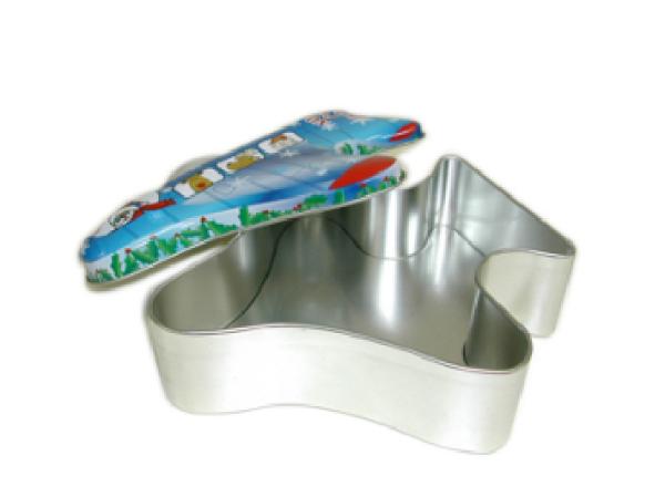 Plane Shape Cartoon Metal Box For Candy Gift Packing Customized Logo Acceptable