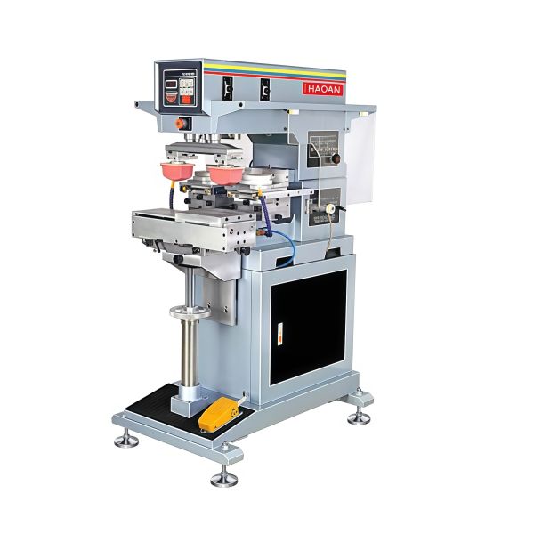 Two Color Semi Automatic Pad Printer Equipment Oil Cup Type For Electronics Industry