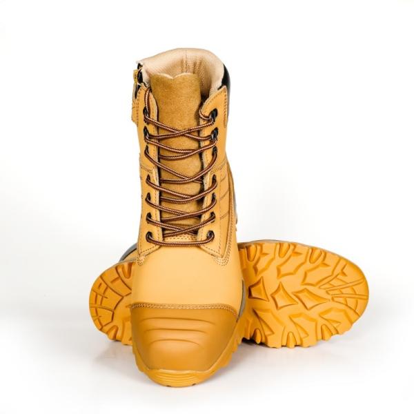 Factory Australia Safety Boots Made of Genuine Leather CE Composite Toe Mesh Lining Material Non Metal Protection