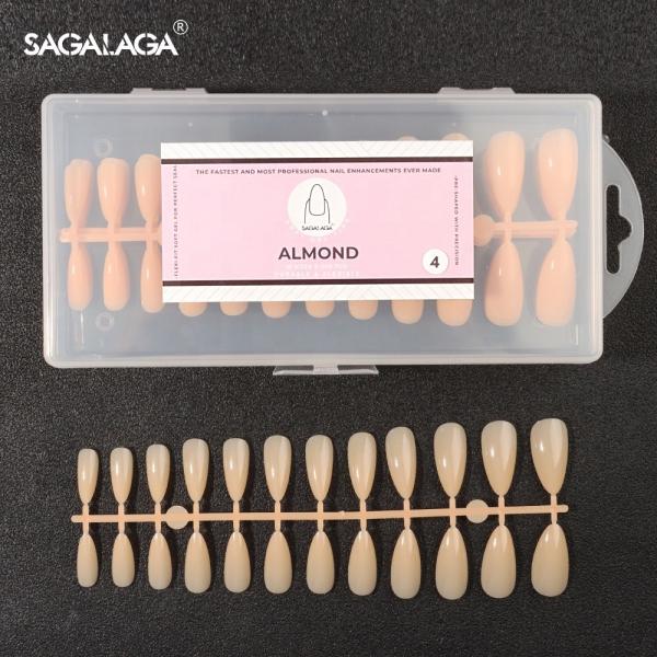 Medium Ballerina Square Nails Try 240PCS Full Cover C Tube Shape Color Nail Tips for a Professional Loo