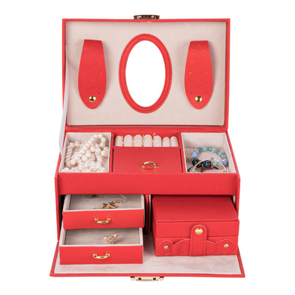 free sample hanging jewelry organizer mirror cabinet multifunction jewellery storage box