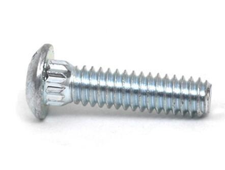 Medium Carbon Steel Slotted Rib Neck Track Bolts M6x20 Size 6g Tolerance