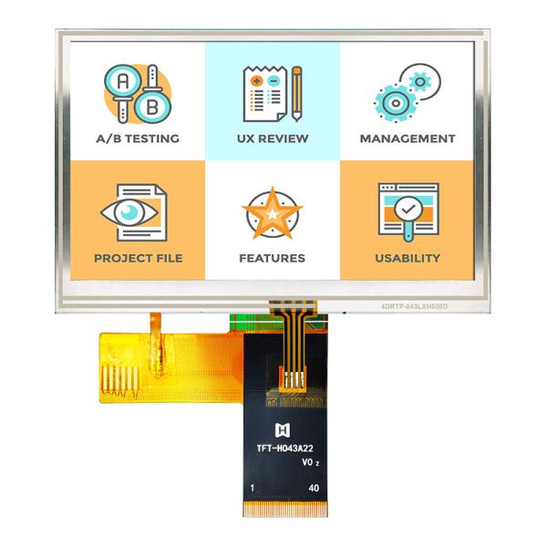 4.3 inch Resistive Touch TFT LCD Display With QSPI Interface