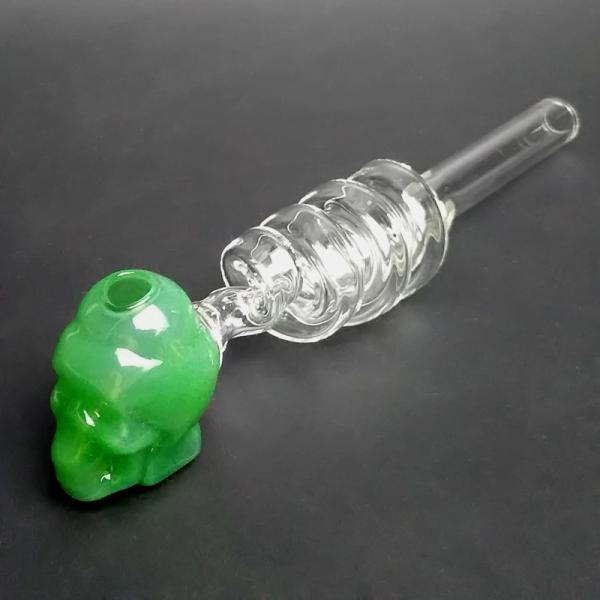 Mix Colors Round Glass Smoking Pipe For Dry Herb Lightweight Cute Design