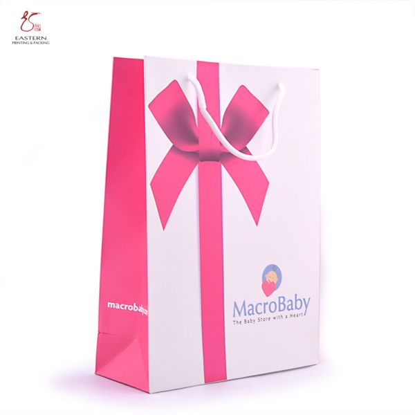 Custom Cute Design Ivory Board Paper Bag