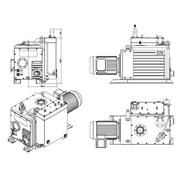 400L/S High Volume BSF120B Oil Mist Filter Rotary Vacuum Pump Oil Mist Eliminator Filter