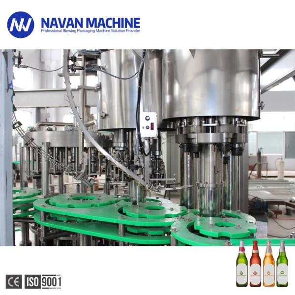 330ml Glass Bottle Crown Caps Beer Filling Machine With Valves