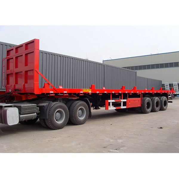 Del plano árboles 30-60Tons el 13m del camión de remolque semi 3 para el envase cargado