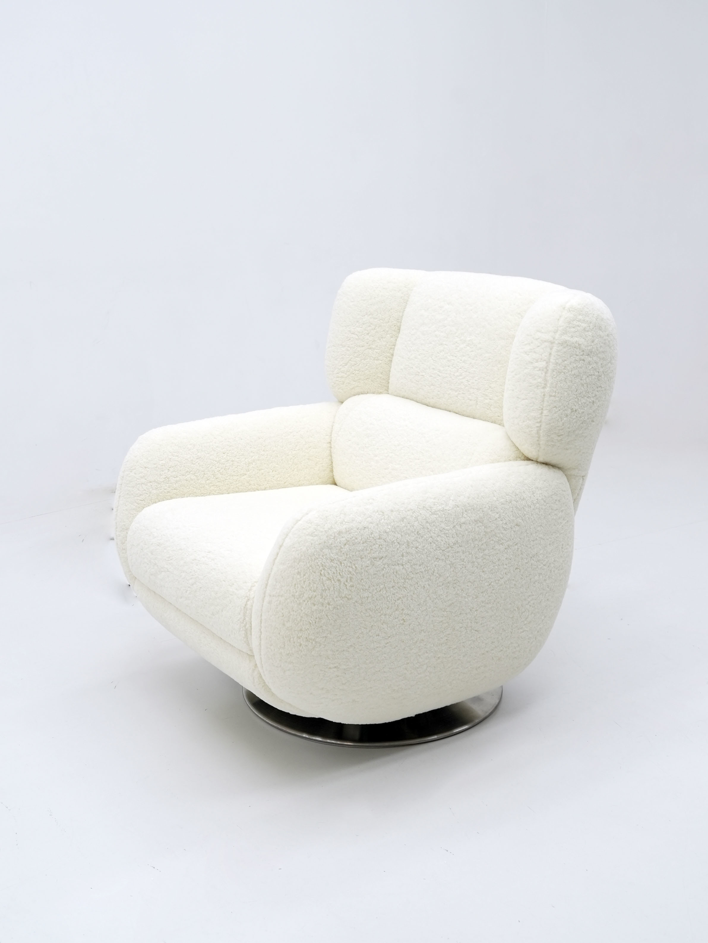 Modern Recliner Sofa Single Chair with Swivel Base High Back