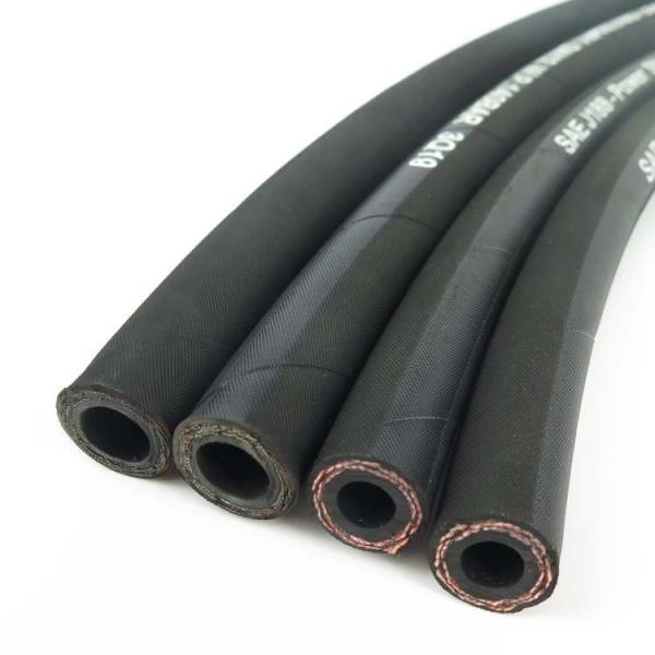Two Fiber Braid High Pressure Power Steering Pressure Hoses SAE J188 3/8 Inch
