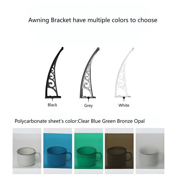 Настраиваемые пластмассовые ABS навесные скобки для защиты окна ПК