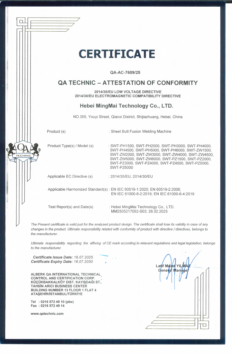 Hebei Mingmai Technology Co.,Ltd Certifications