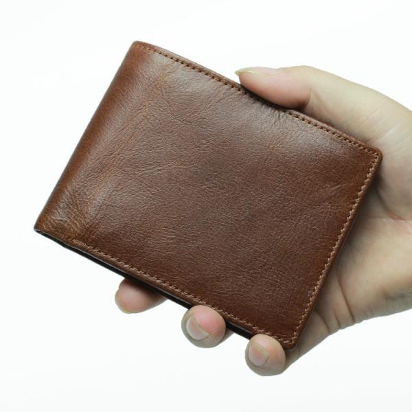 Customized Leather Men's Wallet with Hot Stamping Logo and RFID Blocking Technology