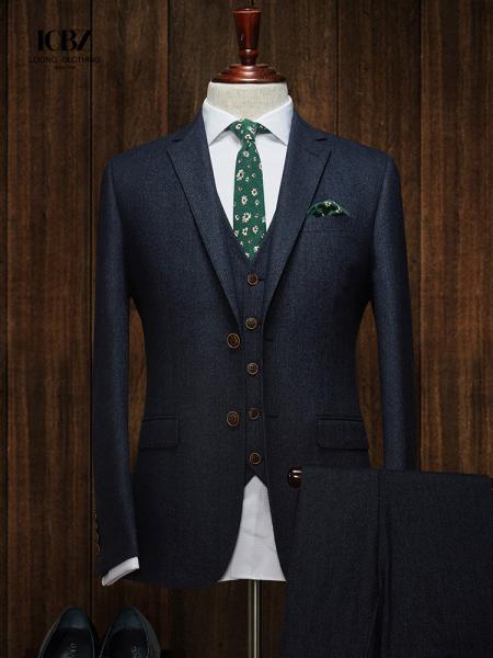 2 Pieces Blazer Vest Pants Set for Men's Slim Fit Wedding Suit Business Formal Wear