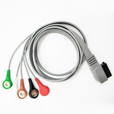HP 5 conduz acessórios médicos do cabo reusável de 90cm Holter ECG para o monitor de Holter