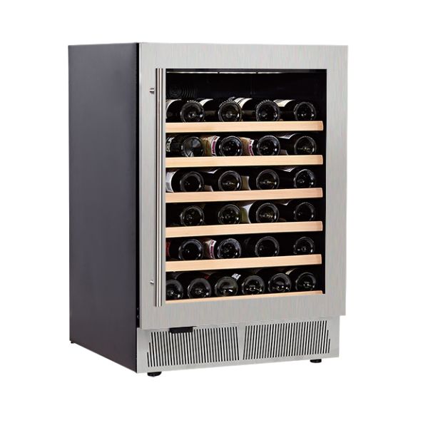 Polyester 52 Bottles 135L Home Wine Cellar Fridge LED Lighting