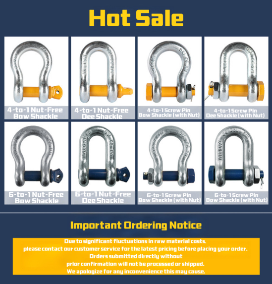Dip Galvanized American Type Shackle with 110 V Voltage and 40Cr-Body & Pin for Heavy-Duty Lifting