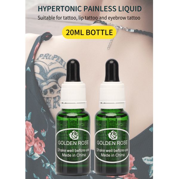 Painless Tattoo Golden Rose Numbing Liquid For Fast Acting Microblading
