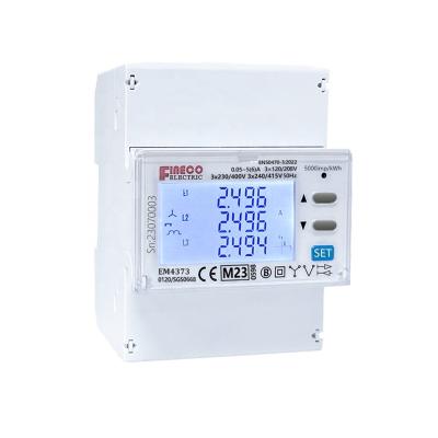MID approved EM4373 3*230/400V 0.05-5 6 A Three Phase Power Analyzer Digital Display
