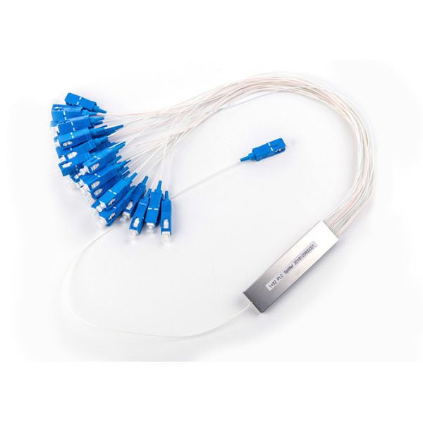 1x32 Mini Type PLC Splitter with SC/PC Connector and Stainless Steel Tube for Fiber Optic Networks