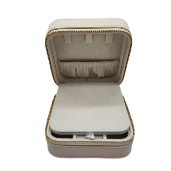 Custom Logo Women Girls Portable Organizer Earring Ring Jewelry Box