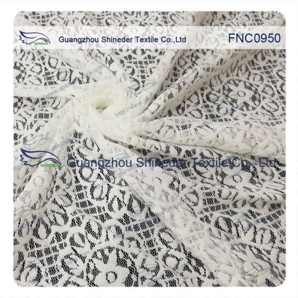 Sunflower Star soft  Bush Nylon & Cotton lace fabric for lady dress