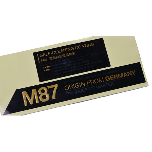 Custom self adhesive vinyl gold foil logo embossed bottle sticker label sheet