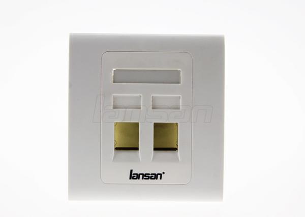 Two Port Wall Outlet RJ45 Network Patch Panel Faceplate 86*86 Type UL Approval