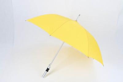 Auto Open Promotional Golf Umbrellas 27 Inch With Yellow Fabric Customized Designs Fiberglass Frame