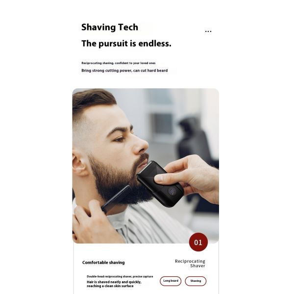 5V Power Twin Blade Electric Razor with Plastic Housing for Men's Body Shaving