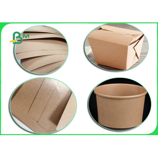 Recycled PE Paper Food Safe Rigid Brown Kraft Paper 350gsm Sheet Повторно использованный лист бумаги 350gsm Брауна Kraft сейфа еды бумаги PE твердый