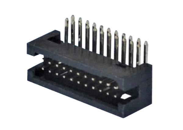 Ângulo direito 1.0AMP do passo de alta temperatura do conector 1.27mm do encabeçamento do PWB