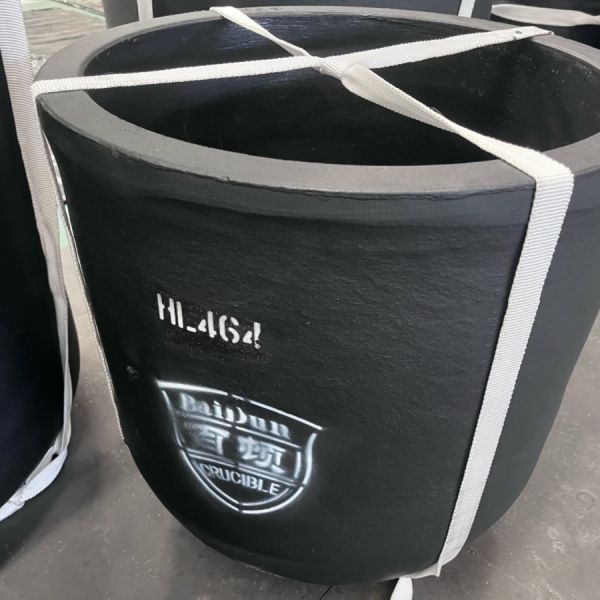 Vitrified Glazed Surface Graphite Clay Crucible for Anti-Erosion Non-Ferrous Metal Casting