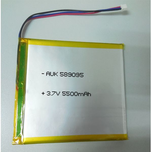 1S1P Перезаряжаемая литий-полимерная батарея 3.7V 5500mAH 589095