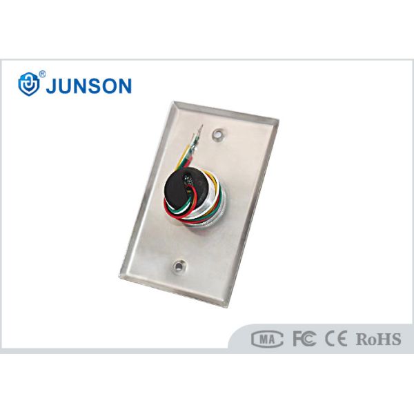 2mm Thickness Exit Push Button Sandblast Finishing 36VDC Door Release Switch
