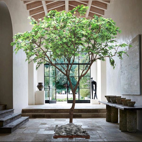 anti UV Artificial Landscaping Trees Green Maple hotel Decoration