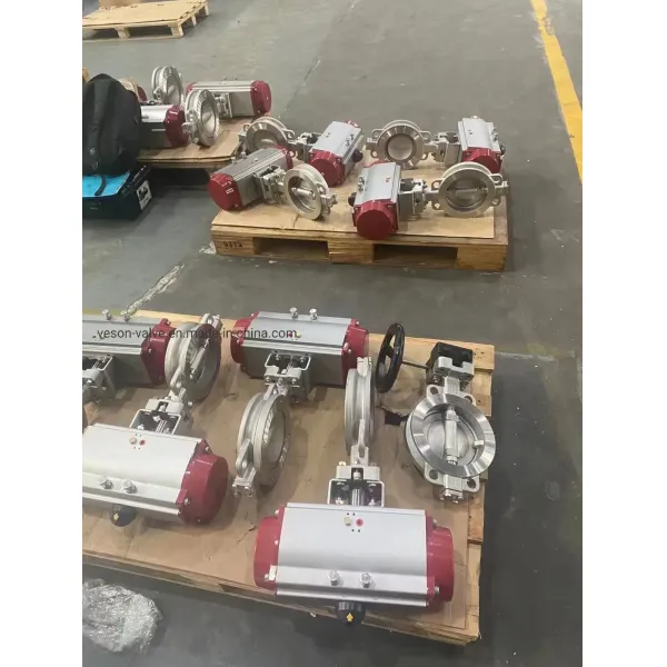Pneumatic Butterfly Valve Flange Type Metal Seat High Pressure