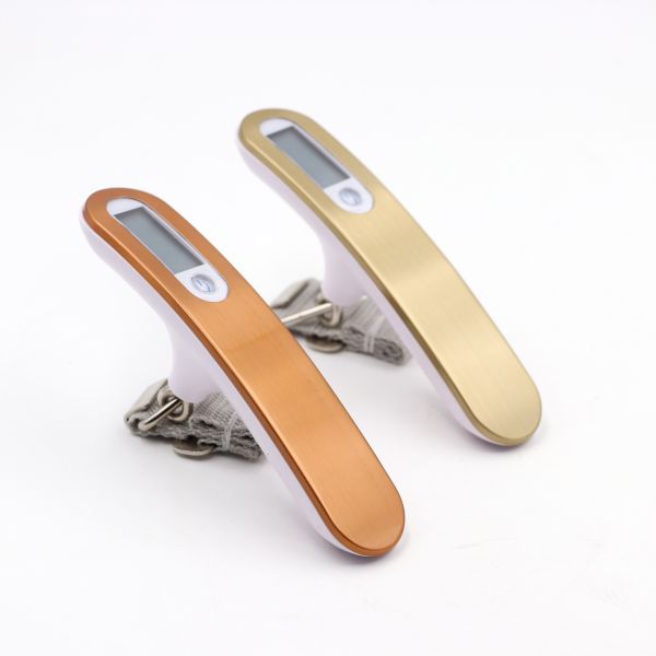 Balance numérique de bagage portable 50kg/10g pour aéroport avec rétroéclairage vert, couleur acier inoxydable 304