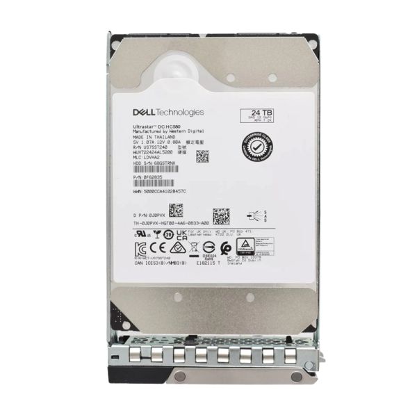 Dell 24TB Capacity SAS 12Gbps 7.2K RPM Hard Disk for Enterprise Server Storage