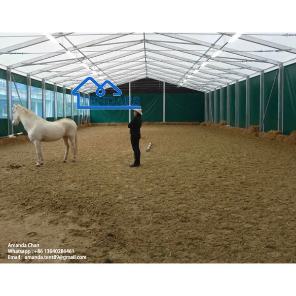 High Peak 25x40m Sports Hall Tent Galvanized Steel All-Weather Shell for Tennis Court