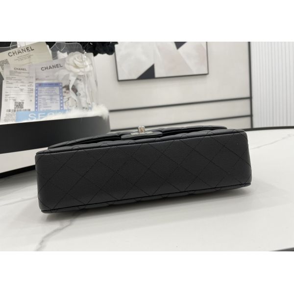 Ball Caviar Womens Chain Bag Calf Skin Inside Suede 25cm Length