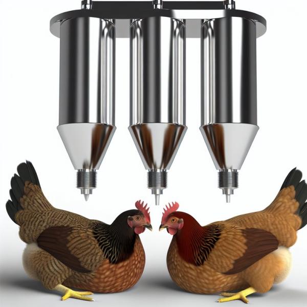 Alimentateur automatique à tétons en acier inoxydable à 360° pour les équipements d'élevage de volailles