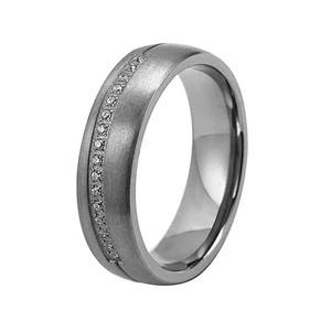 Custom Pure Tantalum Ring Jewelry Round Edges 7mm Stone Setting