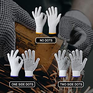 Wear-Resistant Cotton Yarn Knitted Working Protective Gloves Painter Mechanic Industrial Warehouse Gardening Constru