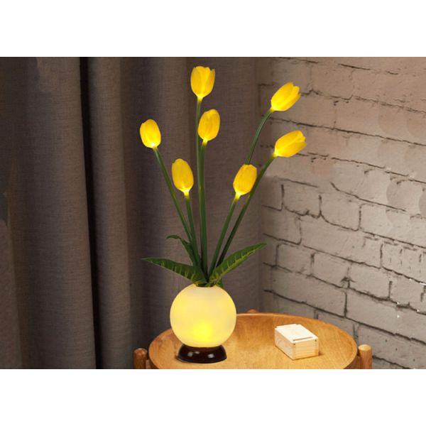 LED Night Light Fake Flower Tulip Vase Lamp Small Night Light Export Foreign Imitation Flower Home Decoration
