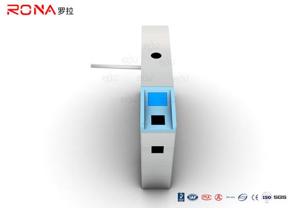 Semi Automatic Pedestrian Turnstile Gate Waist 304 Stainless Steel Tripod With Ticketing System